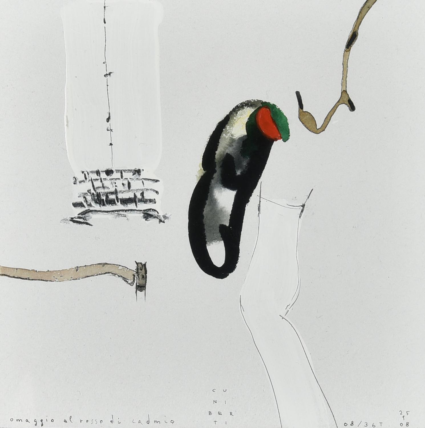 Pirro Cuniberti (1923) OMAGGIO AL ROSSO DI CADMIO, 2008 acrilico, acquarello,...