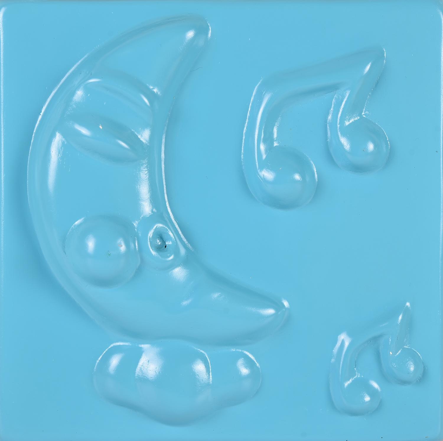 Plumcake (1983) LUNA AZZURRA, 2016 vetroresina smaltata, cm 20x20 sul retro:...