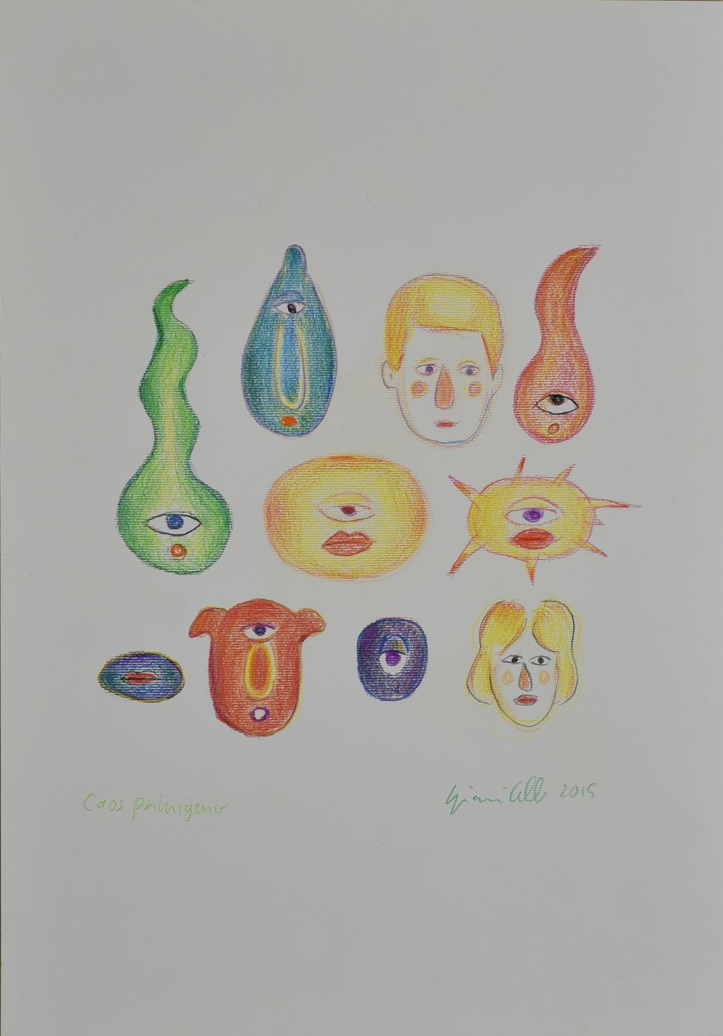 Gianni Cella (1953) CAOS PRIMIGENIO, 2015 pastello su cartoncino, cm...