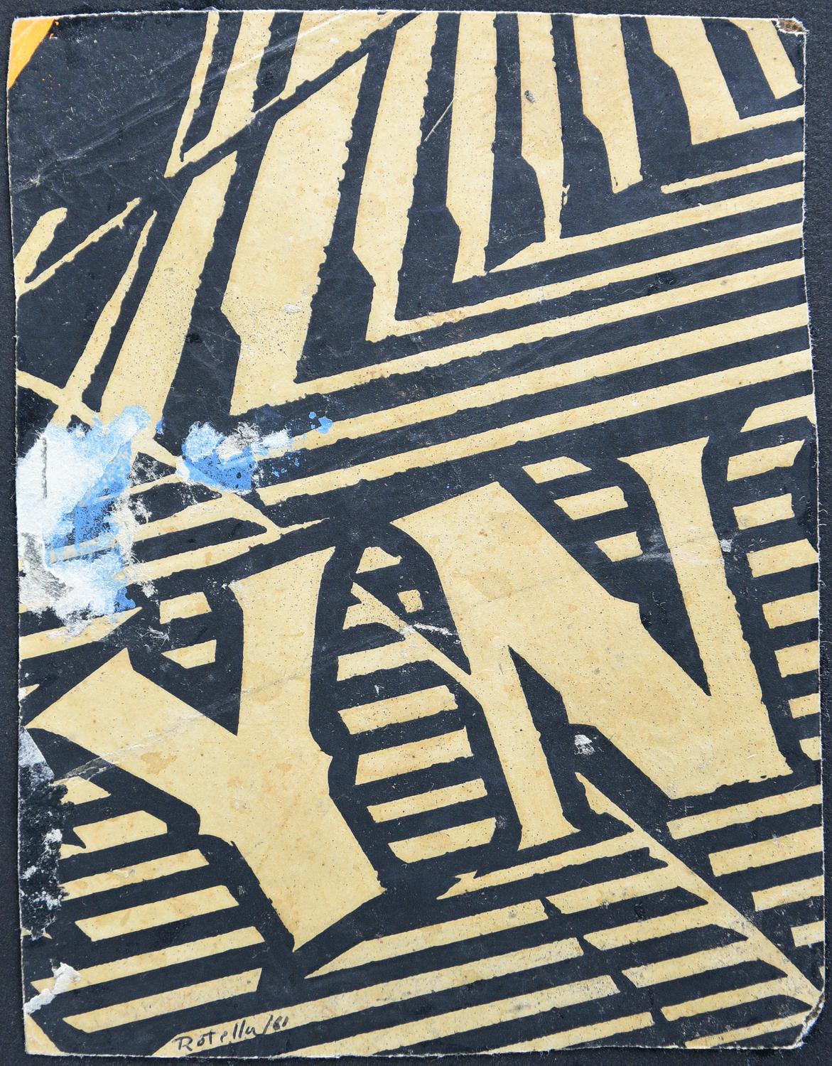 Mimmo Rotella (1918 - 2006) SENZA TITOLO, 1961 pittura e decollage su carta...