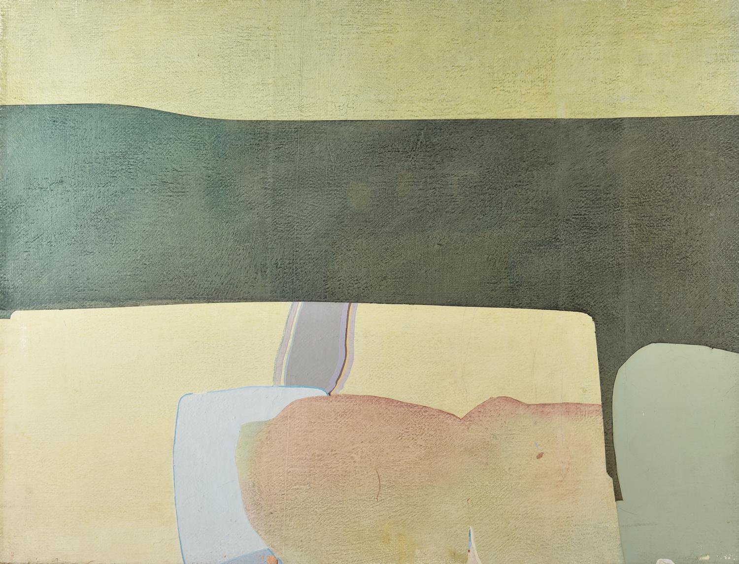 Alberto Garutti (1948 - 2023) SENZA TITOLO olio su tela di juta, cm 60x80 firma