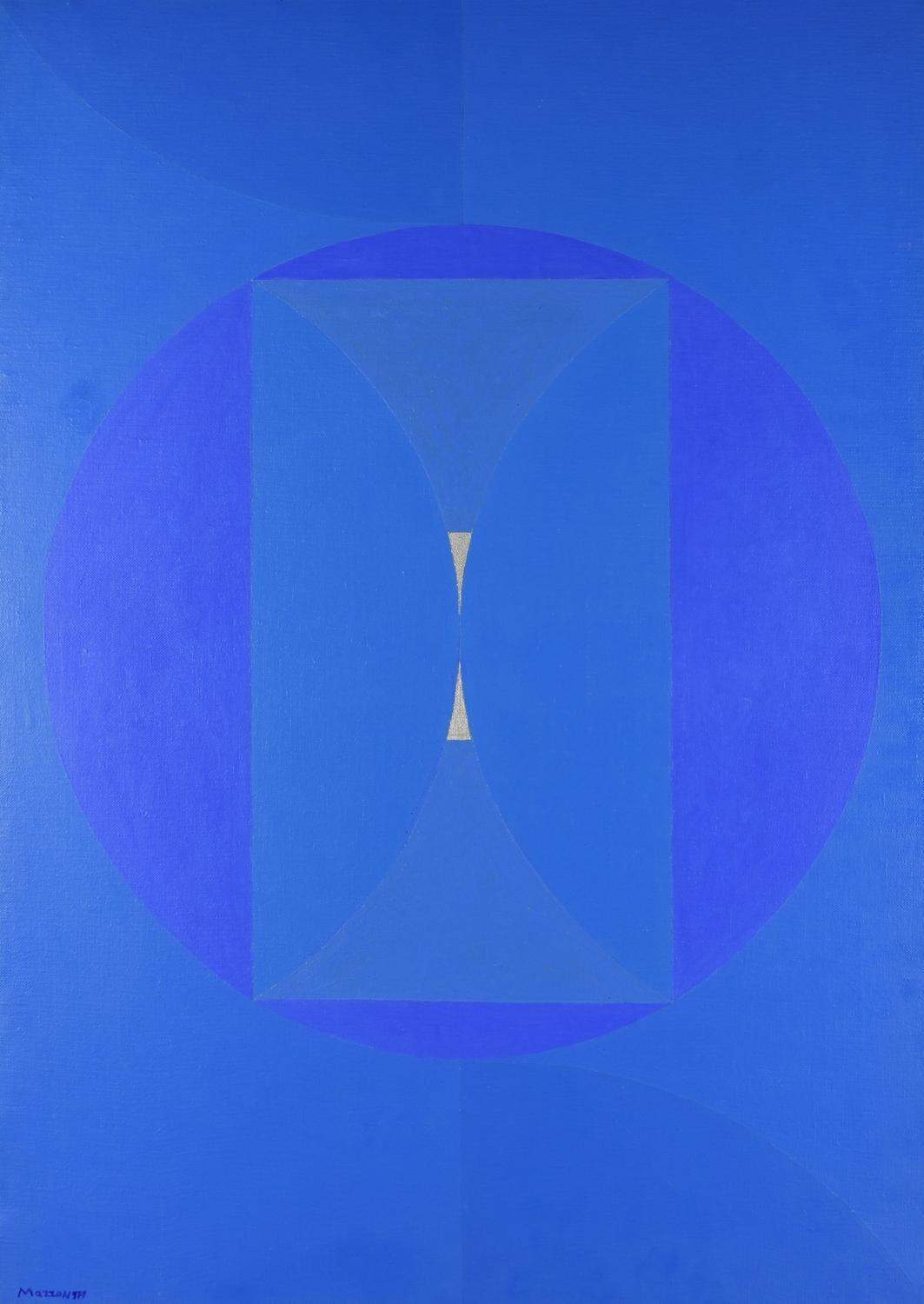 Galliano Mazzon (1896 - 1978) SENZA PIU' PESO, 1971 olio su tela, cm 100x70...