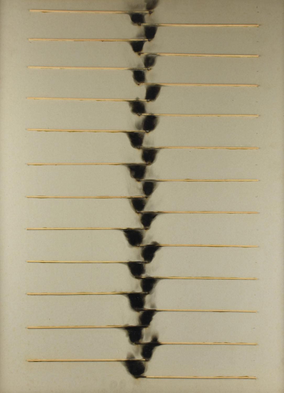 Bernard Aubertin (1934 - 2015) PARCOURS D'ALLUMETTES, 1974 fiammiferi...