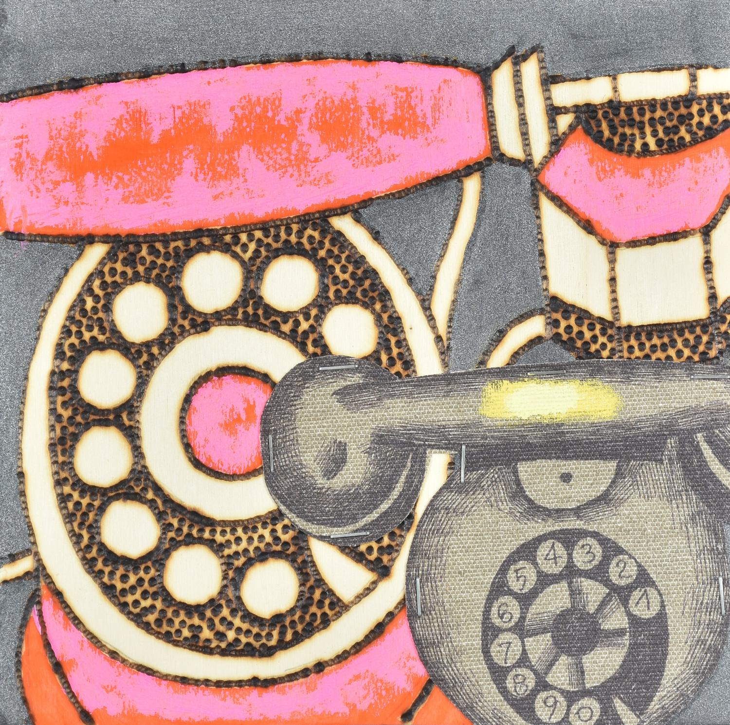 Concetto Pozzati (1935 - 2017) OCCUPATO, 2014 tecnica mista e pirografia su...