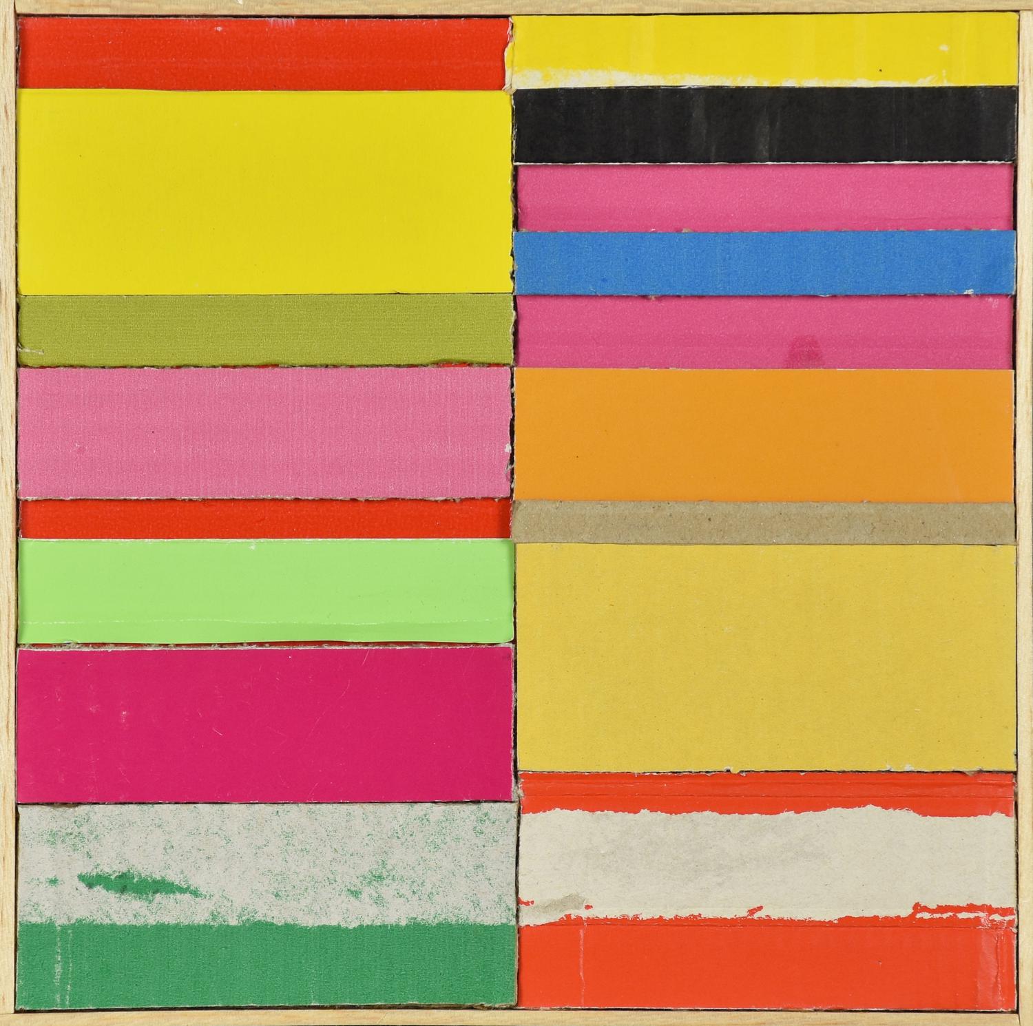 Pedro Zamora (1968) JULIO, 2011 cartoni colorati assemblati, cm 20x20 sul...