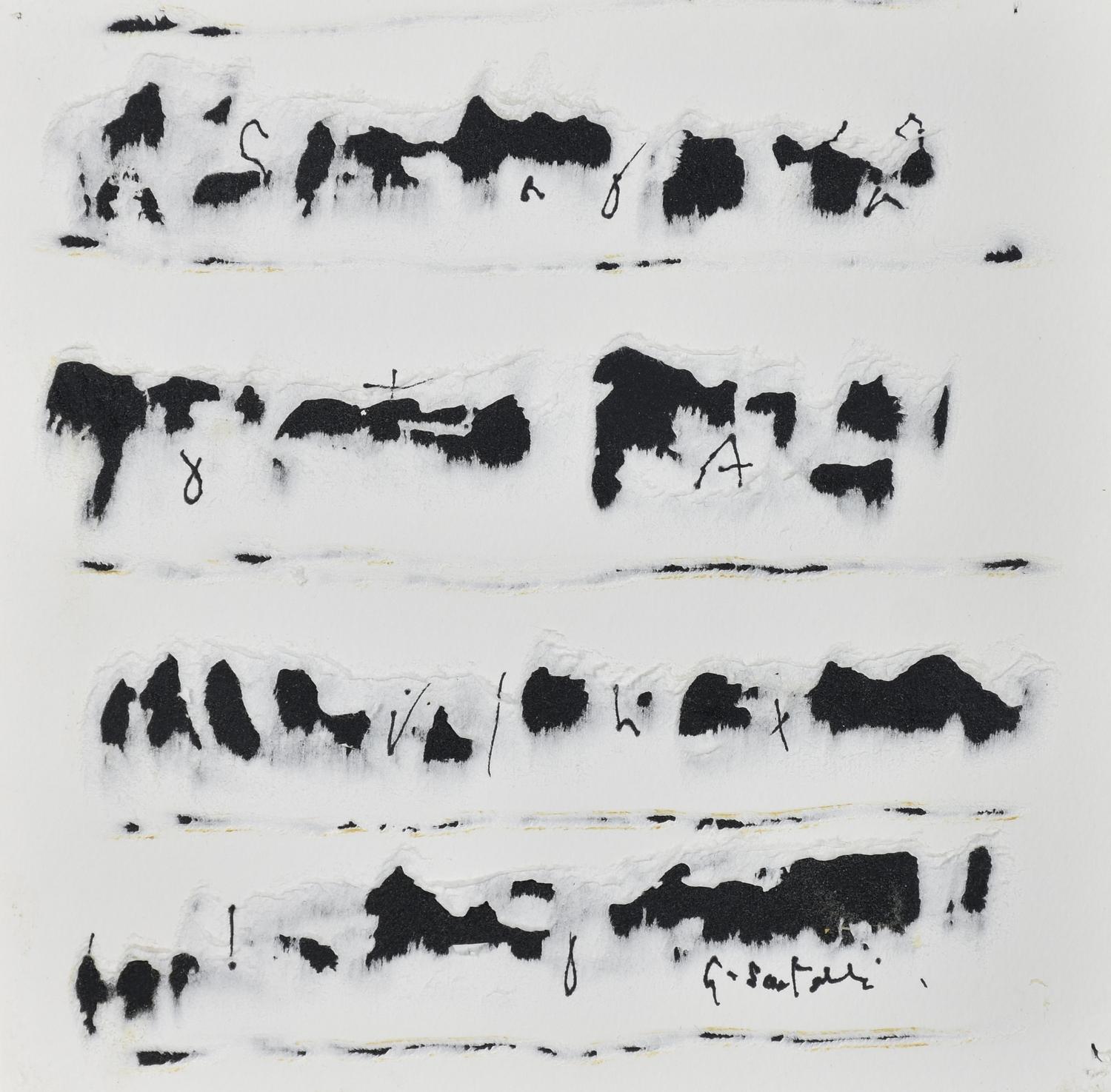 Germano Sartelli (1925 - 2014) SENZA TITOLO tecnica mista su cartoncino...