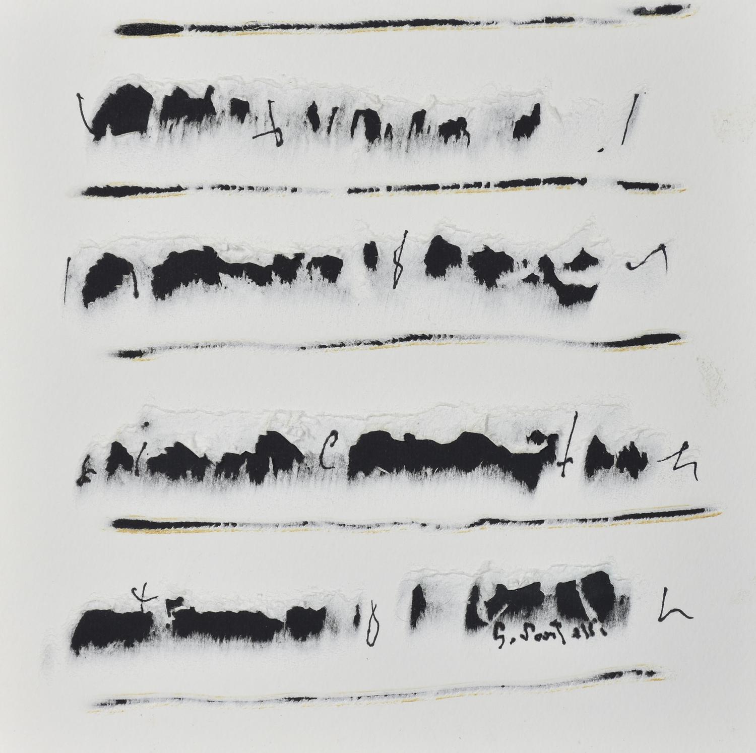 Germano Sartelli (1925 - 2014) SENZA TITOLO tecnica mista su cartoncino...