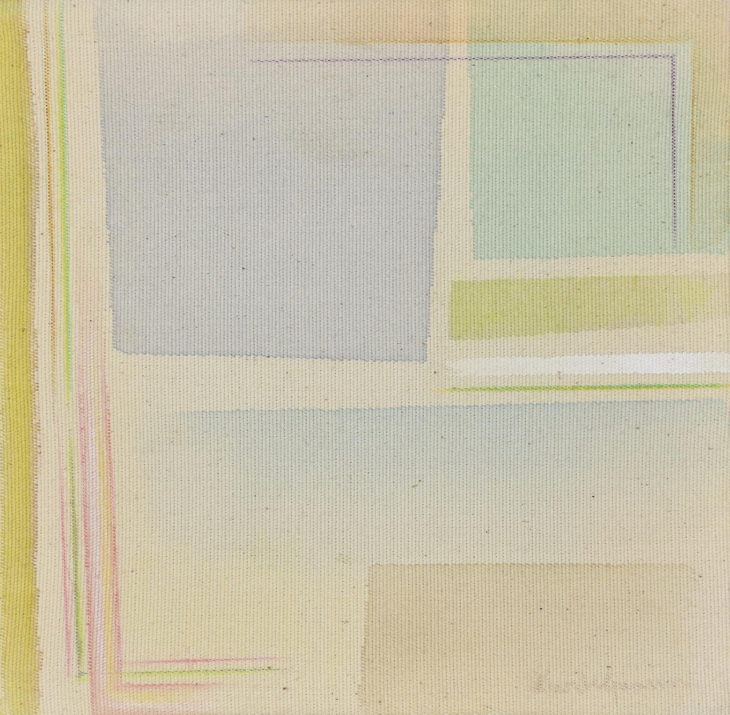 Riccardo Guarneri (1933) VERDE E VIOLA, 2008 tempera su tela, cm 20x20 firma...