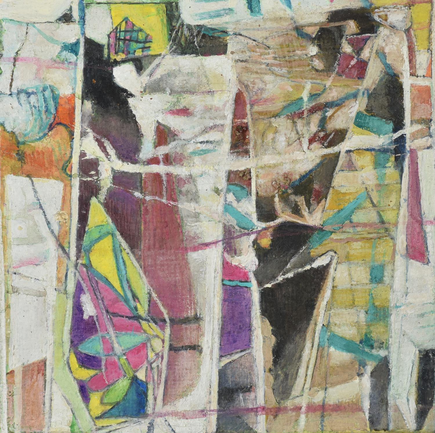 Fausto De Nisco (1951) ARLECCHINO, 2015 olio su tela di juta, cm 20x20 sul...