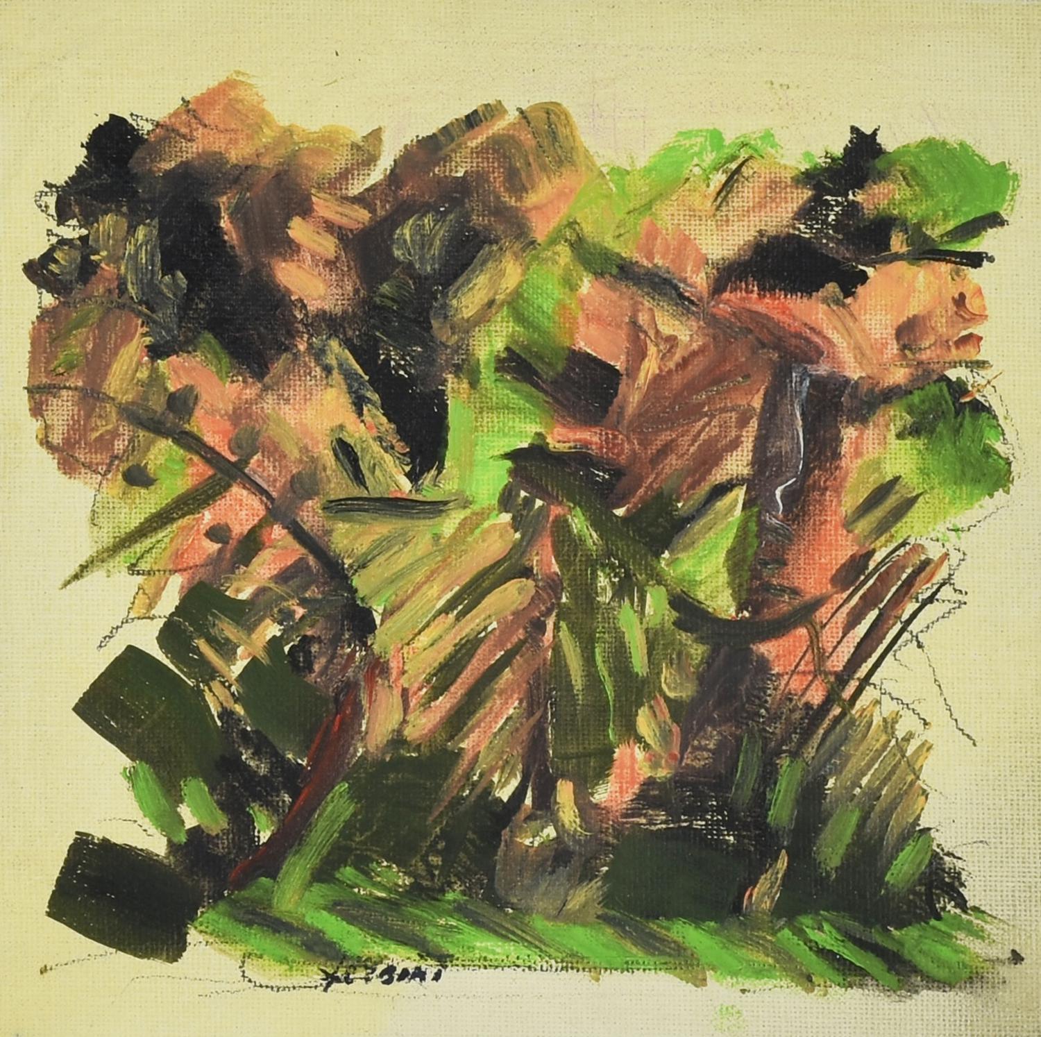 Luigi FersinI (1932) PRIMAVERA NEL BOSCO, 2007 olio su cartoncino telato, cm...