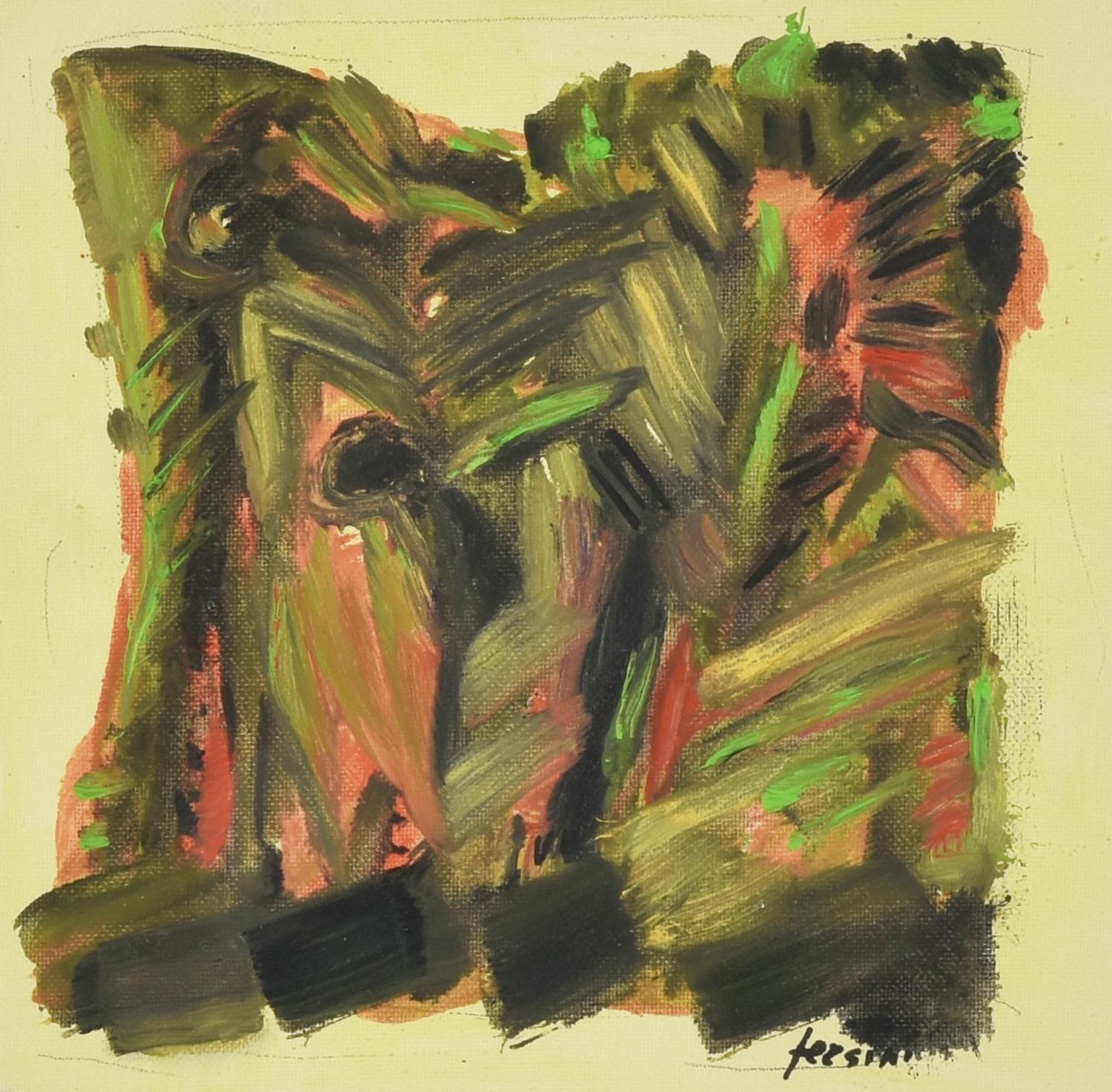 Luigi FersinI (1932) GLI ALBERI NEL BOSCO, 2008 olio su cartoncino telato, cm...