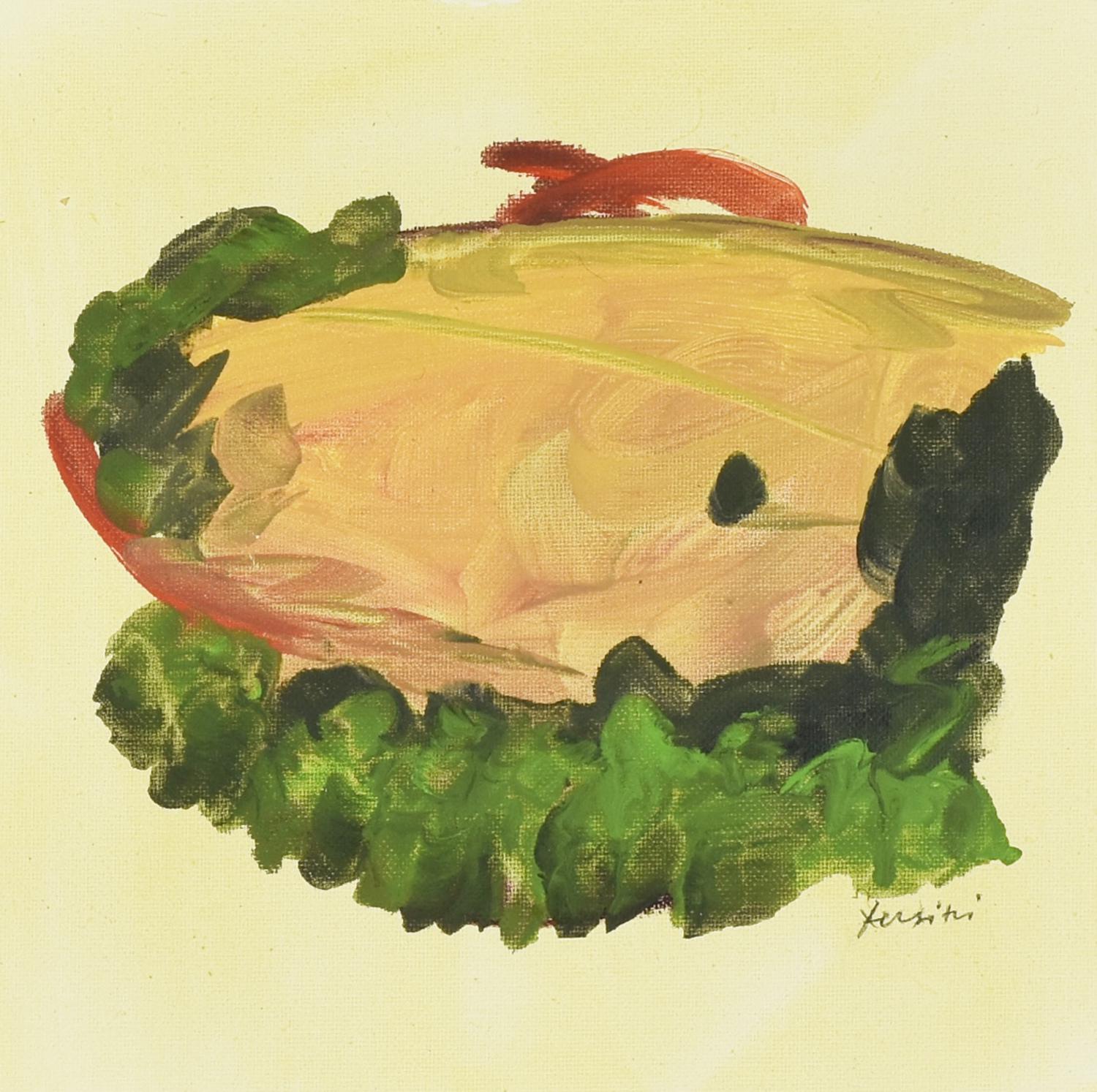 Luigi FersinI (1932) LA COLLINA, 2008 olio su cartoncino telato, cm 20x20...