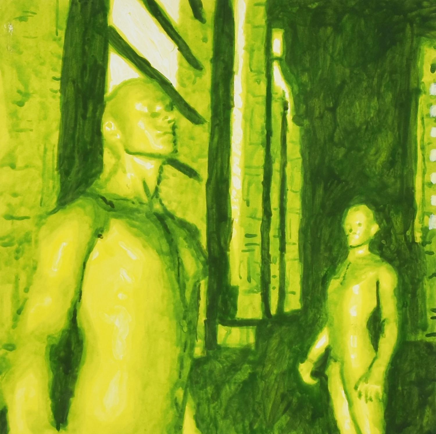 Luca Pace (1968) FUTURE BRAIN B4, 2008 tempera su carta intelata, cm 20x20...