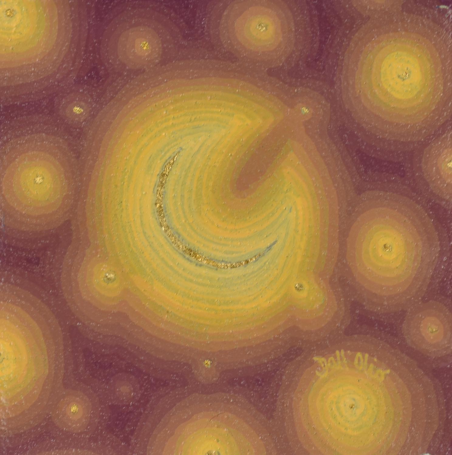 Luca Dall'Olio (1958) NOTTE DI SOGNO tecnica mista su tela, cm 20x20 firma...